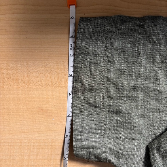 Athleta Voyager 100% Linen Olive Green Cropped Pants size 10 - Picture 13 of 13